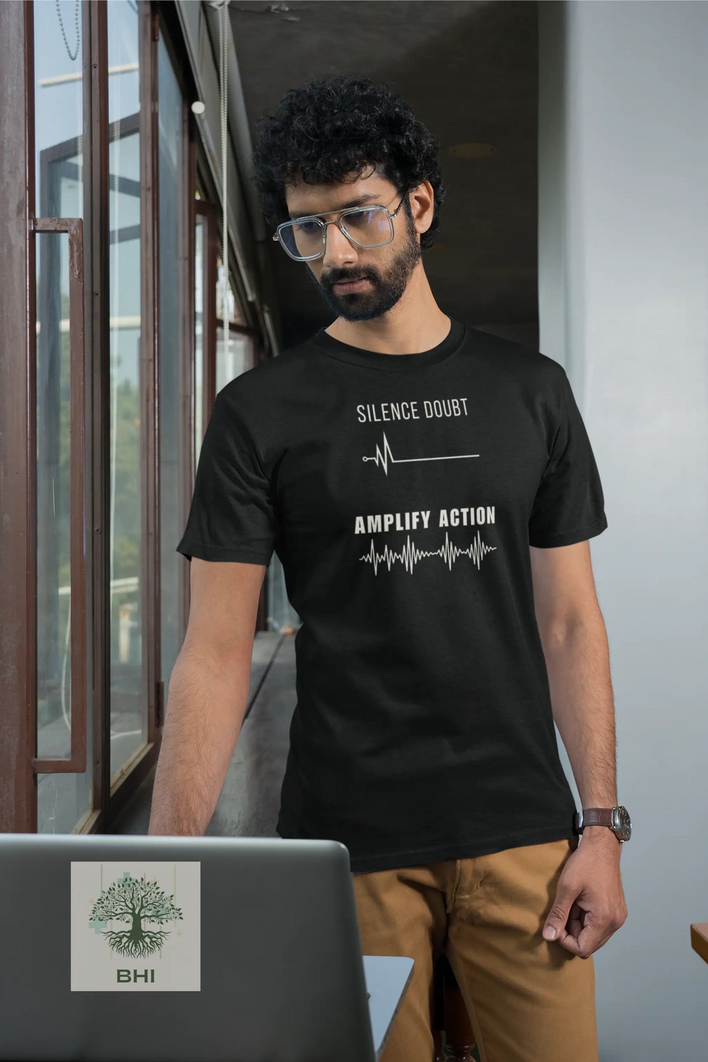 Silence Doubt Amplify Action T-Shirt - Inspirational Workout and Side Hustle Tee