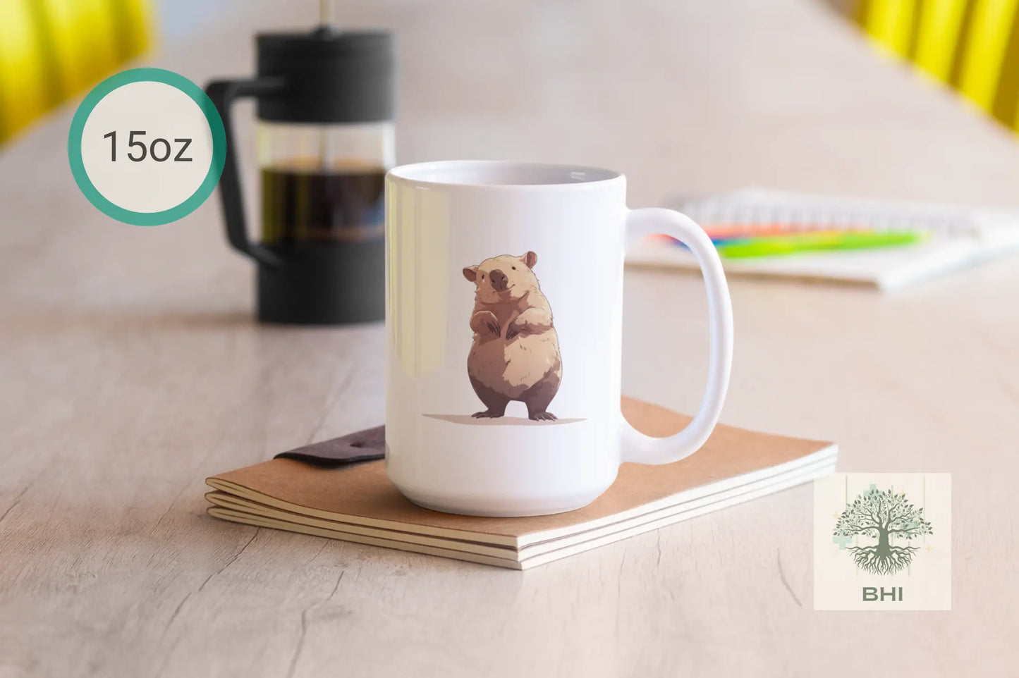 Adorable Wombat White Glossy Mug