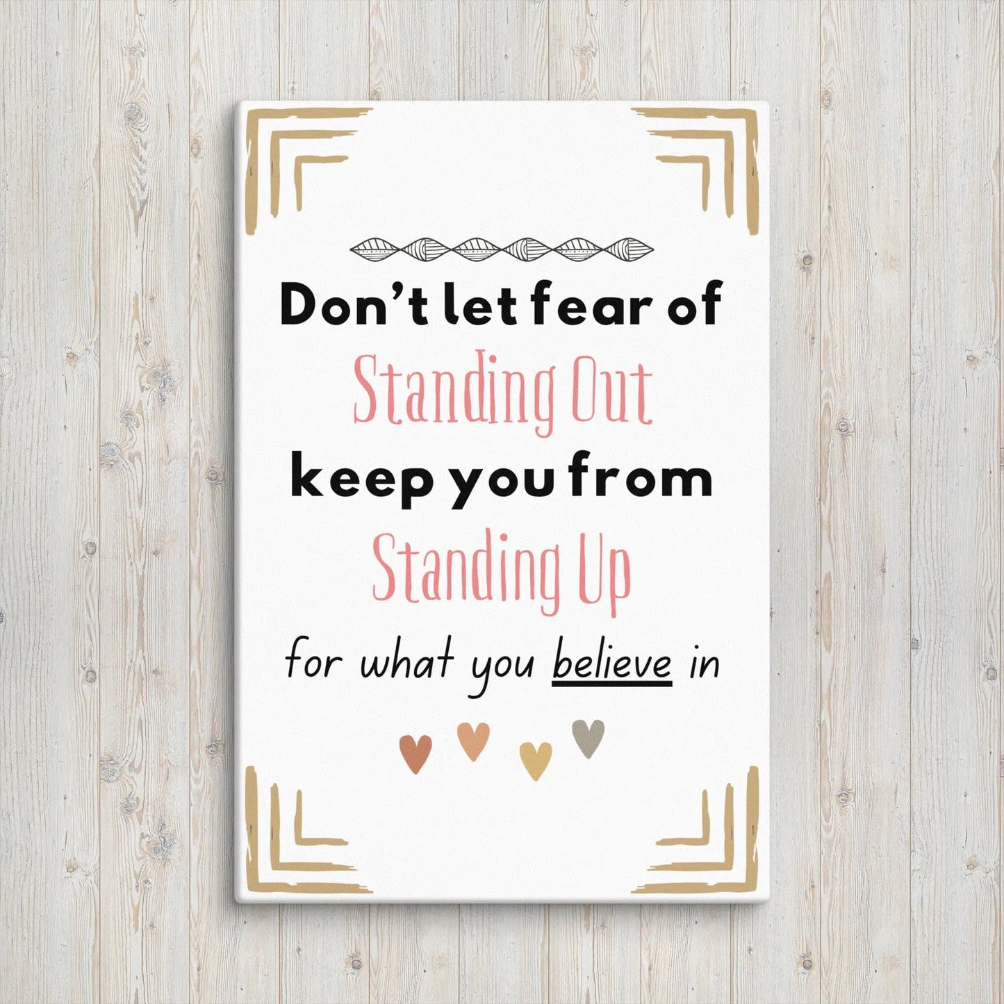 Don't Let Fear Stop You Inspirational Canvas – Boho Wall Art for Teens, Women, and Daily Motivation