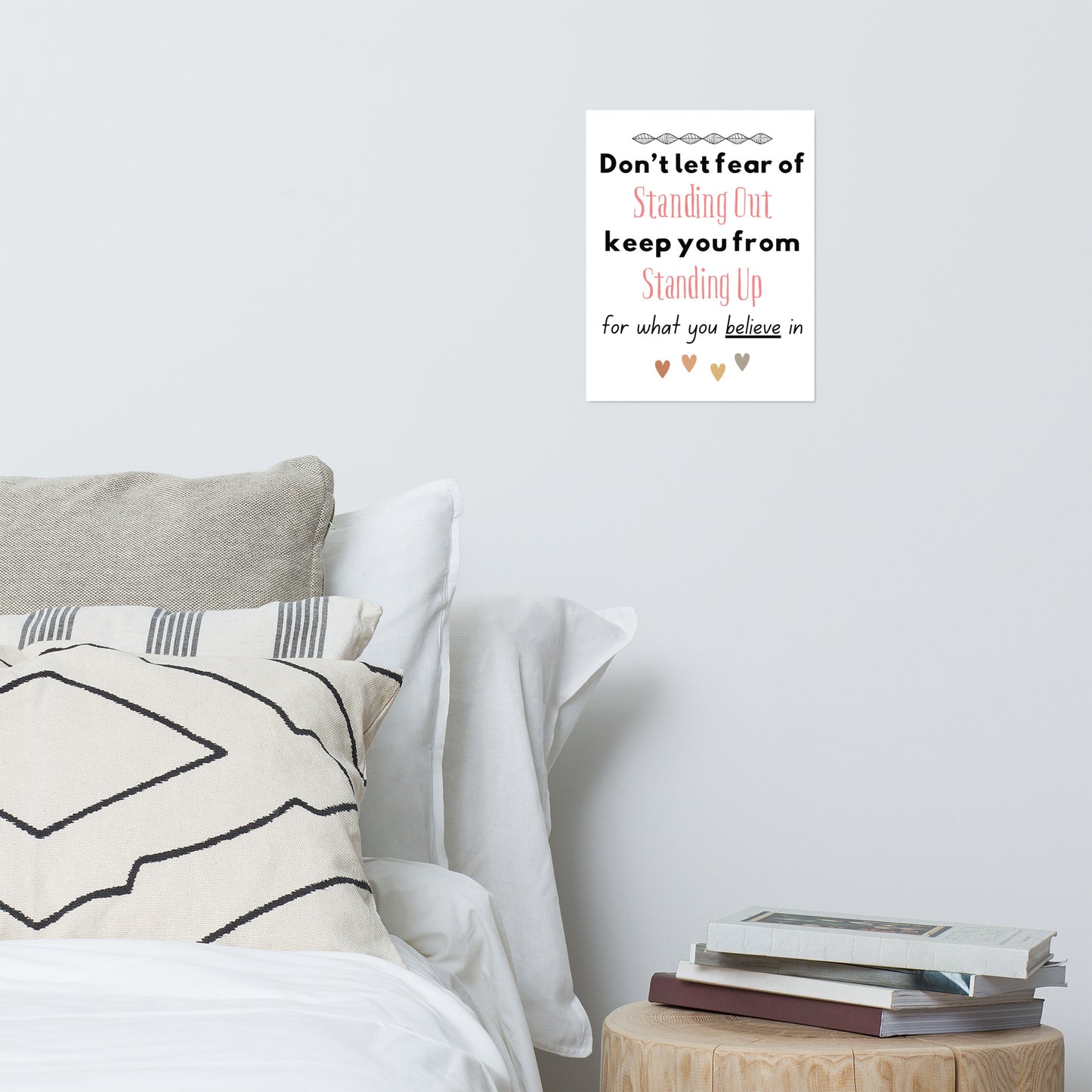 Don't Let Fear Stop You Inspirational Poster – Boho Matte Decor for Teens, Women, and Daily Inspiration