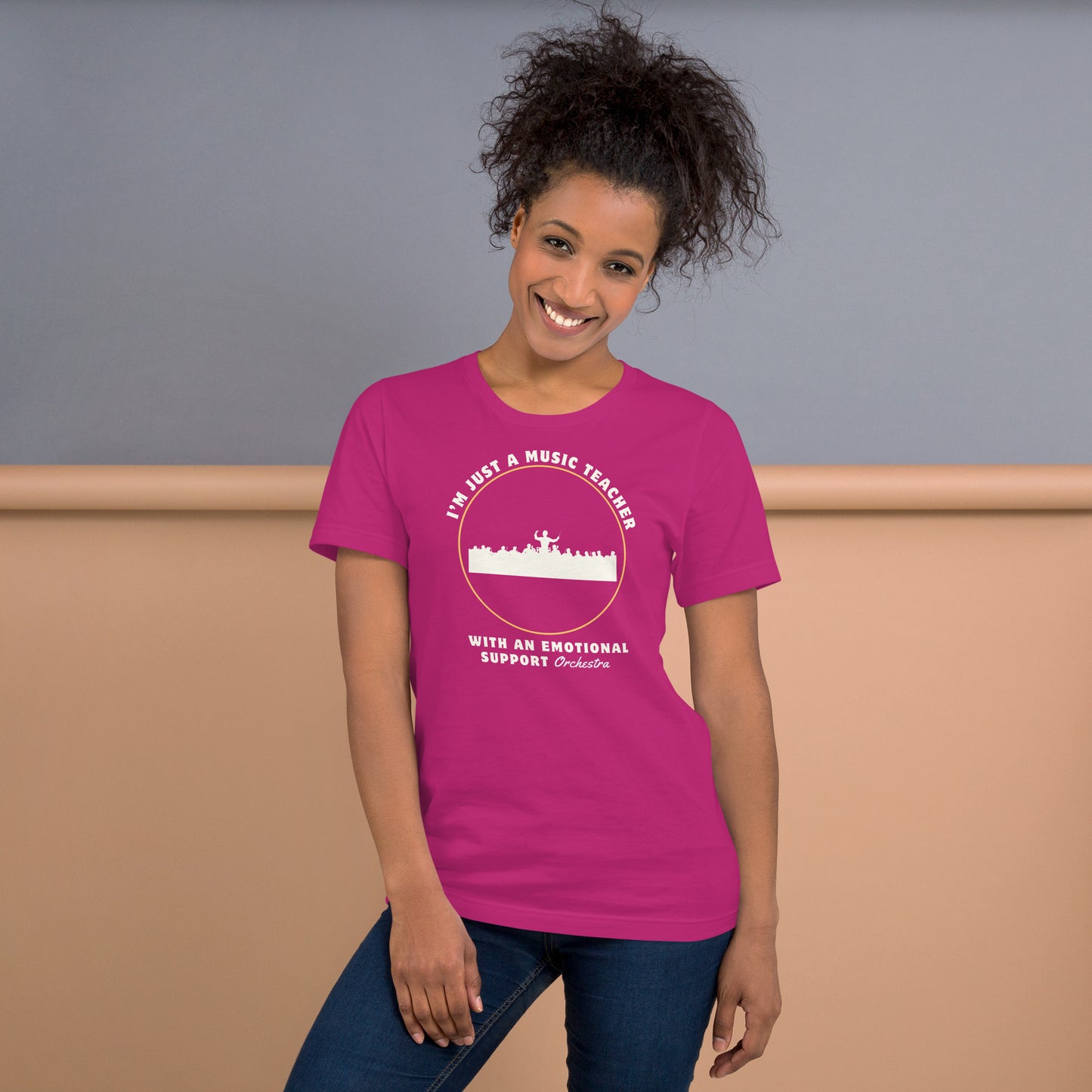 Emotional Support Orchestra T-Shirt | Just a Music Teacher Tee