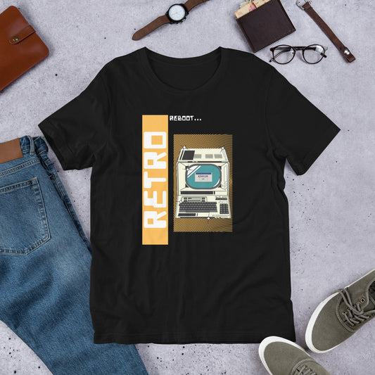 Retro Reboot T-Shirt - 90s Aesthetic Programmer Tee with Error Message