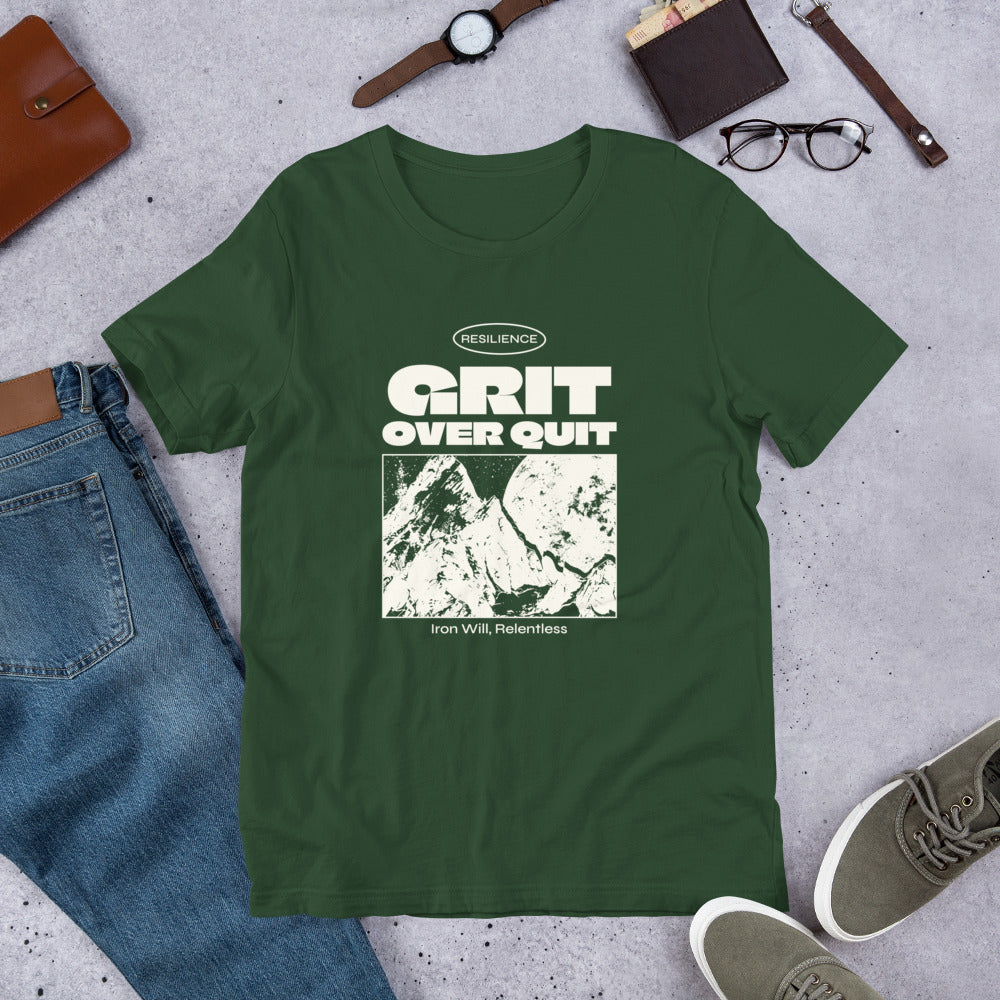 Grit Over Quit - Build Resilience Iron Will Relentless Shirt