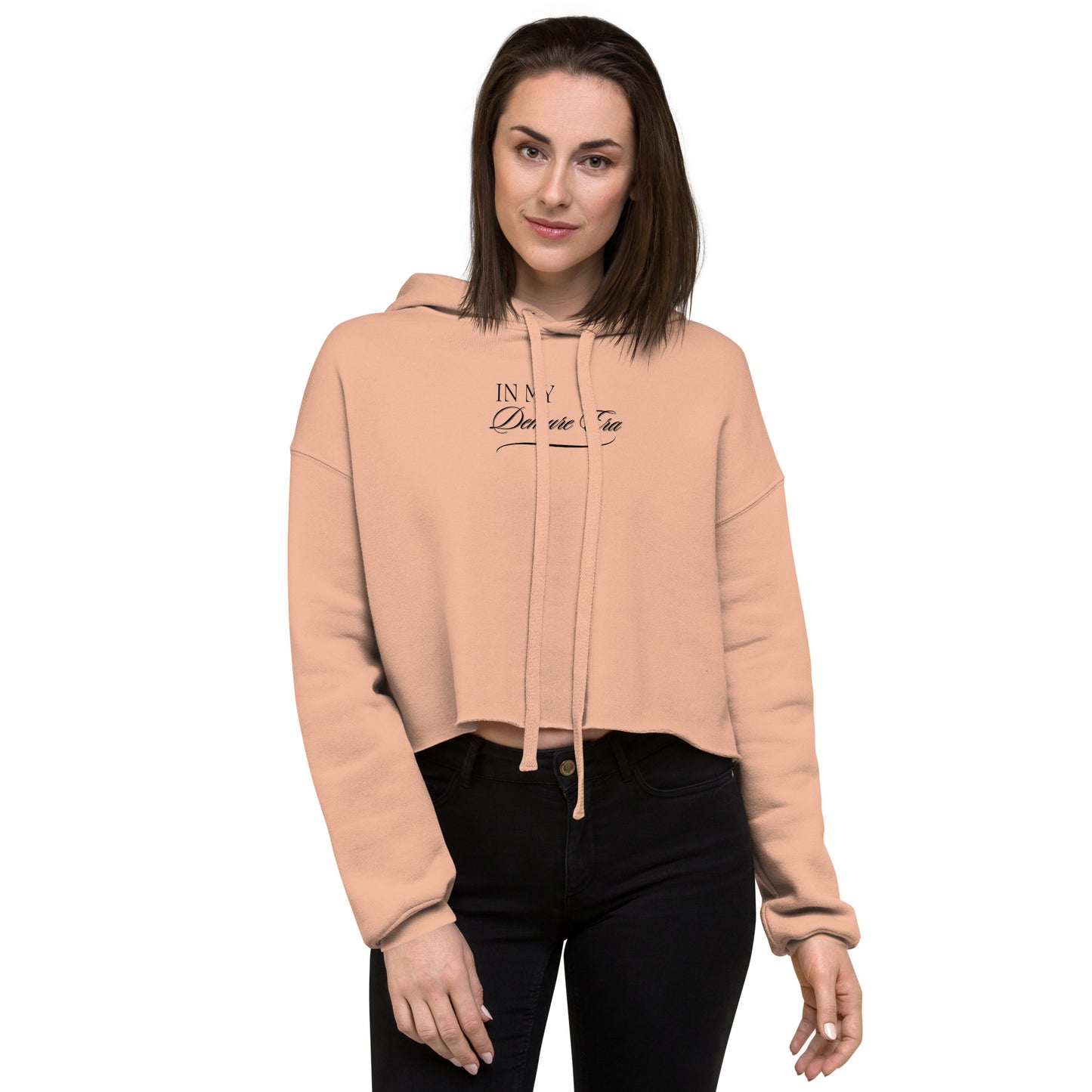 In My Demure Era Crop Hoodie - Light Colors - Very Demure Woman